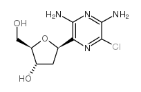 2-氯-6-(beta-d-2-脱氧核糖)-3,5-二氨基吡嗪结构式