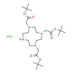 1,4,7,10-Tetraazacyclododecane-1,4,7-triacetic acid, tris(1,1-dimethylethyl) ester, Monohydrochloride结构式