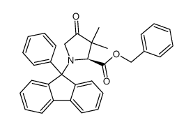 (2S)-3,3-dimethyl-4-oxo-N-(9-phenylfluoren-9-yl)proline benzyl ester结构式