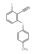 2-氟-6-(4-甲基苯硫基)苄腈结构式