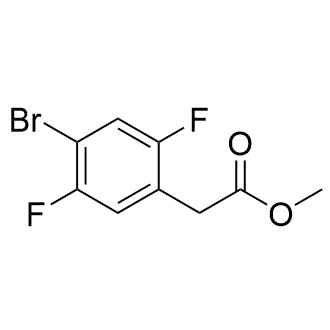 2-(4-溴-2,5-二氟苯基)乙酸甲酯结构式