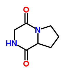 环(脯氨酸-甘氨酸)二肽结构式
