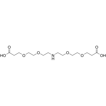 NH-bis(PEG2-C2-acid)结构式