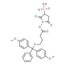 Sulphosuccinimidyl-4-[2-(4,4-dimethoxytrityl)]butyrate Structure