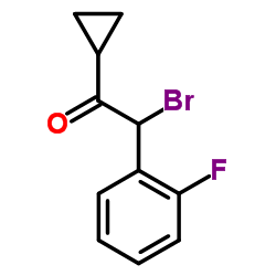 2-溴-2-(2-氟苯基)-1-环丙基乙酮结构式