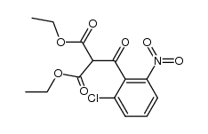 (2-Chlor-6-nitro-benzoyl)-malonsaeurediethylester结构式