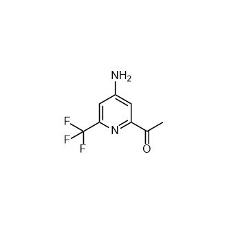 1-(4-氨基-6-(三氟甲基)吡啶-2-基)乙酮结构式