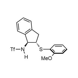 1,1,1-三氟-N-((1S,2S)-2-((2-甲氧基苯基)硒烷基)-2,3-二氢-1H-茚-1-基)甲磺酰胺结构式