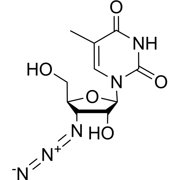 3'-Azido-3'-deoxy-5-Methyuridine结构式