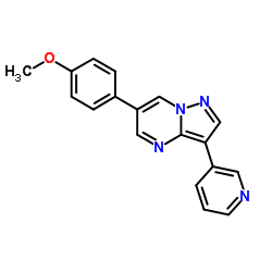6-(4-甲氧基苯基)-3-(吡啶-3-基)吡唑并[1,5-a]嘧啶结构式