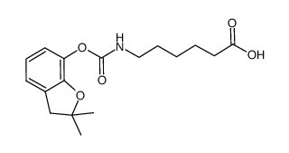 6-[[(2,3-dihydro-2,2-dimethyl-7-benzofuranyloxy)carbonyl]amino]hexanoic acid Structure