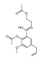 5-Allyl-2-hydroxy-N-(2-hydroxyethyl)-m-anisamide diacetate结构式