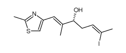 (5R)-5-hydroxy-2-iodo-6-methyl-7-(2-methylthiazol-4-yl)-2,6-heptadiene结构式