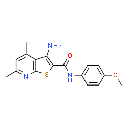 3-Amino-N-(4-methoxyphenyl)-4,6-dimethylthieno[2,3-b]pyridine-2-carboxamide Structure