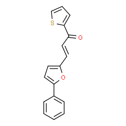 (E)-3-(5-phenylfuran-2-yl)-1-(thiophen-2-yl)prop-2-en-1-one结构式