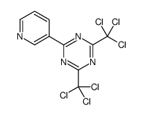 2-pyridin-3-yl-4,6-bis(trichloromethyl)-1,3,5-triazine结构式