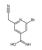 2-溴-6-氰基甲基-4-吡啶羧酰胺结构式