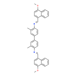 N,N'-bis[(4-methoxy-1-naphthyl)methylene]-3,3'-dimethyl-4,4'-biphenyldiamine Structure