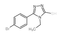 5-(4-溴苯基)-4-乙基-4H-1,2,4-噻唑-3-硫醇结构式