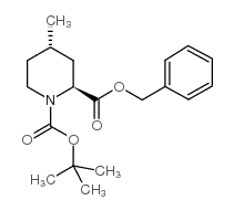 (+/-)-反式-N-BOC-4-甲基哌啶-2-羧酸苄酯结构式