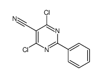 4,6-二氯-2-苯基-5-嘧啶甲腈结构式