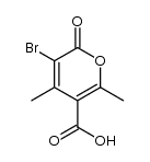 5-bromo-2,4-dimethyl-6-oxo-6H-pyran-3-carboxylic acid Structure