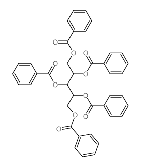 Xylitol, pentabenzoate(9CI) structure
