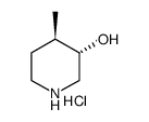 rel-(3R,4S)-4-甲基哌啶-3-醇盐酸盐结构式