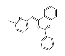 (Ξ)-1-benzoyloxy-2-(6-methyl-[2]pyridyl)-1-phenyl-ethene结构式