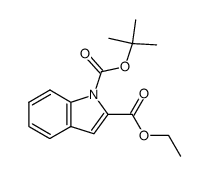 indole-1,2-dicarboxylic acid 1-tert-butyl ester 2-ethyl ester结构式