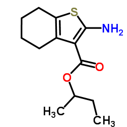 sec-Butyl 2-amino-4,5,6,7-tetrahydro-1-benzothiophene-3-carboxylate结构式