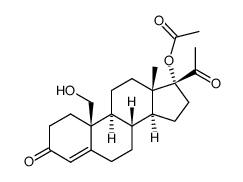 19-Hydroxy-17α-acetoxy-3,20-dioxo-Δ4-pregnen结构式