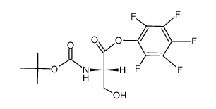 pentafluorophenyl tert-butoxycarbonyl-L-serinate结构式