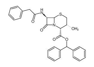 (6R)-3ξ-hydroxy-8-oxo-7t-(2-phenyl-acetylamino)-(6rH)-5-thia-1-aza-bicyclo[4.2.0]octane-2c-carboxylic acid benzhydryl ester Structure