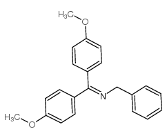 N-[双(4-甲氧基苯基)亚甲基]苄胺结构式