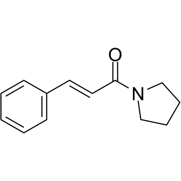 1-肉桂酰吡咯烷结构式