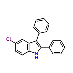 5-氯-2,3-二苯基-1H-吲哚结构式
