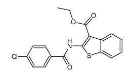 ethyl 2-[(4-chlorobenzoyl)amino]-1-benzothiophene-3-carboxylate结构式