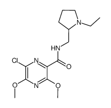 6-chloro-3,5-dimethoxy-pyrazine-2-carboxylic acid (1-ethyl-pyrrolidin-2-ylmethyl)-amide结构式