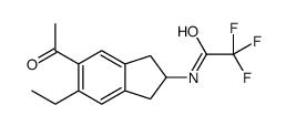N-(5-acetyl-6-ethyl-2,3-dihydro-1H-inden-2-yl)-2,2,2-trifluoroacetamide结构式