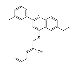 Acetamide, 2-[[6-ethyl-2-(3-methylphenyl)-4-quinazolinyl]thio]-N-2-propenyl- (9CI)结构式
