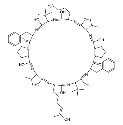 Gramicidin S, 5-(N5-acetyl-L-ornithine)- 10 Structure