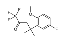 1,1,1-trifluoro-4-(5-fluoro-2-methoxyphenyl)-4-methylpentan-2-one结构式