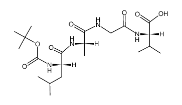 tert-butyloxycarbonyl-L-leucyl-L-alanylglycyl-L-valine Structure