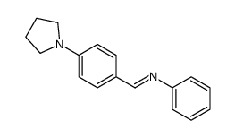 N-phenyl-1-(4-pyrrolidin-1-ylphenyl)methanimine结构式