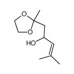 2-Methyl-6,6-ethylendioxy-2-methylhept-2-en-4-ol结构式