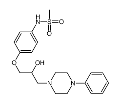 N-[4-[2-hydroxy-3-(4-phenylpiperazin-1-yl)propoxy]phenyl]methanesulfonamide Structure