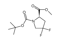 N-BOC-4,4-二氟-D-脯氨酸甲酯结构式