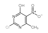 2-氯-6-甲基-5-硝基-4(1h)-嘧啶酮结构式