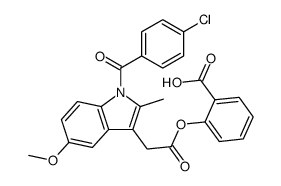 2-carboxyphenyl-1-(4-chlorobenzoyl)-5-methoxy-2-methylindole-3-acetate Structure